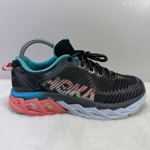 HOKA ONE WARAHI Black/Aqua/Peach Amber Women’s Running Shoes – US 7
